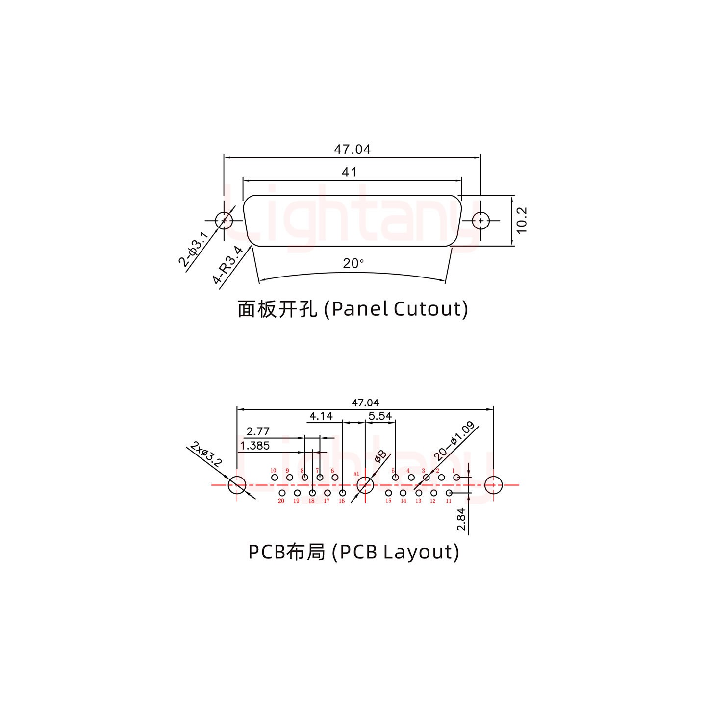 21W1母PCB直插板/鉚魚(yú)叉7.0/大電流40A