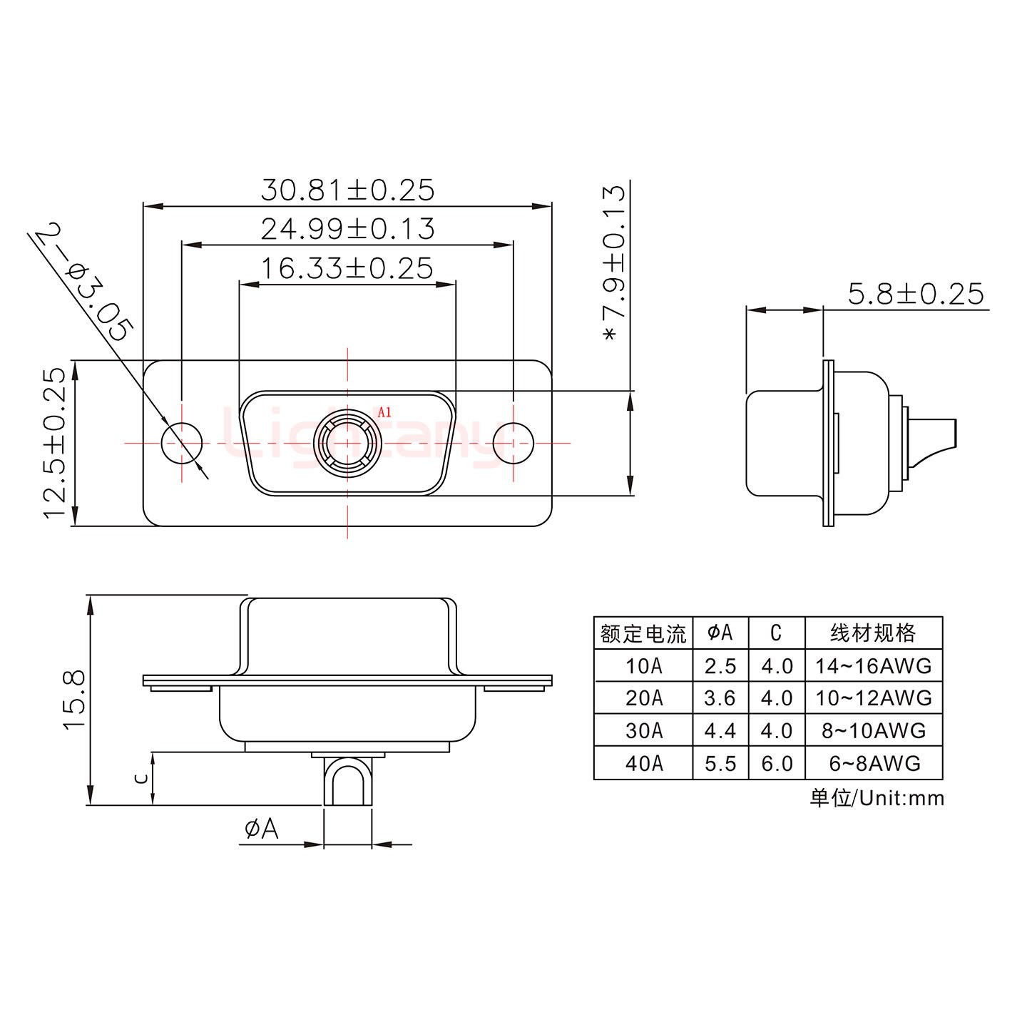 1W1母短體焊線10A+9P金屬外殼1392斜出線4~12mm