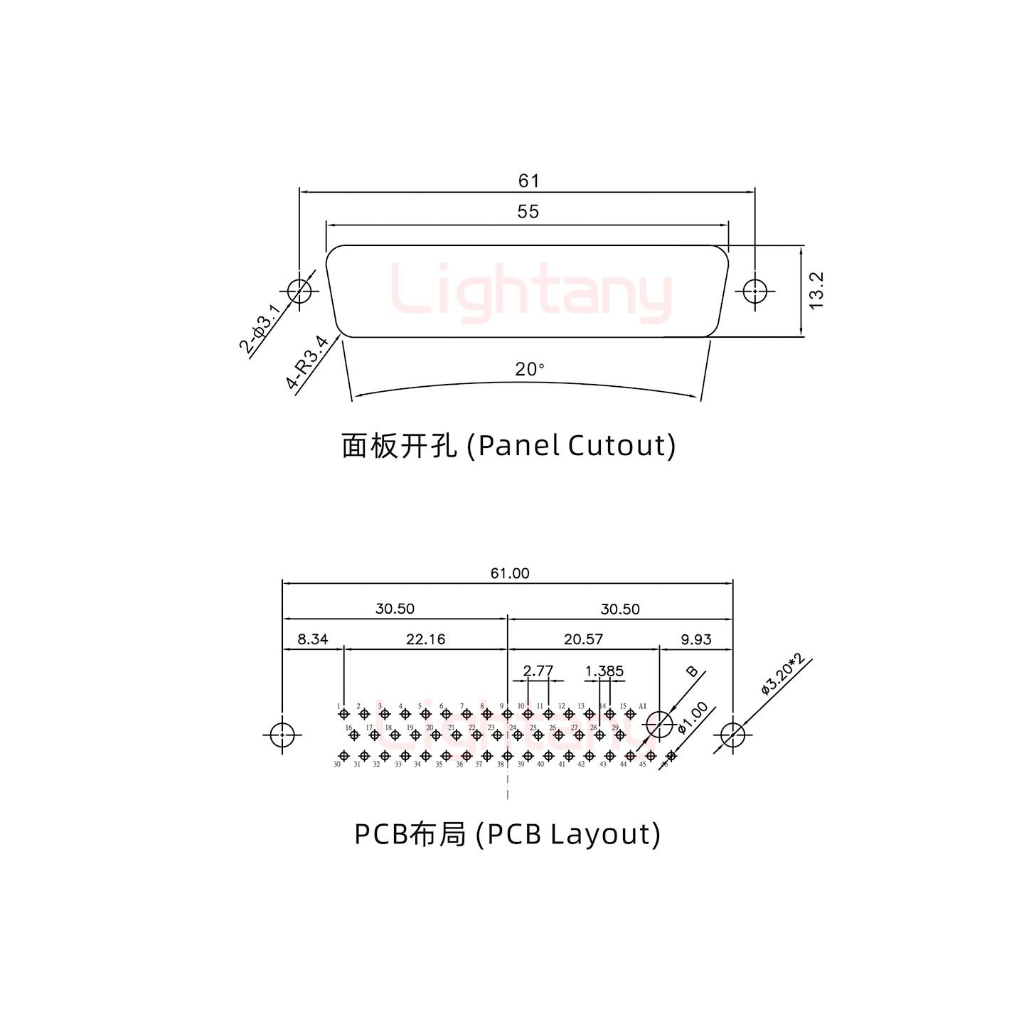 47W1公PCB直插板/鉚魚叉7.0/大電流40A