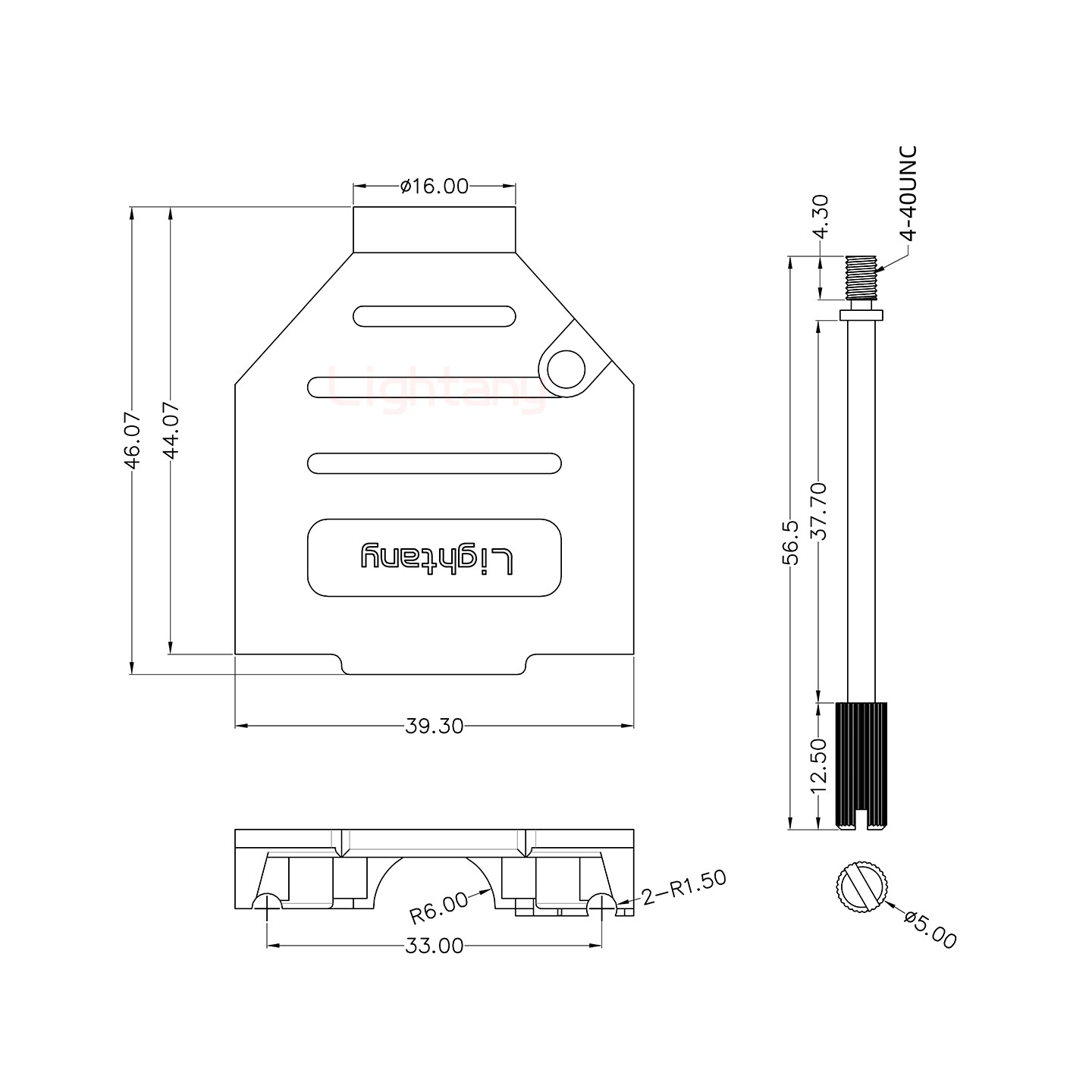 3V3母短體焊線10A+15P金屬外殼1664直出線4~12mm