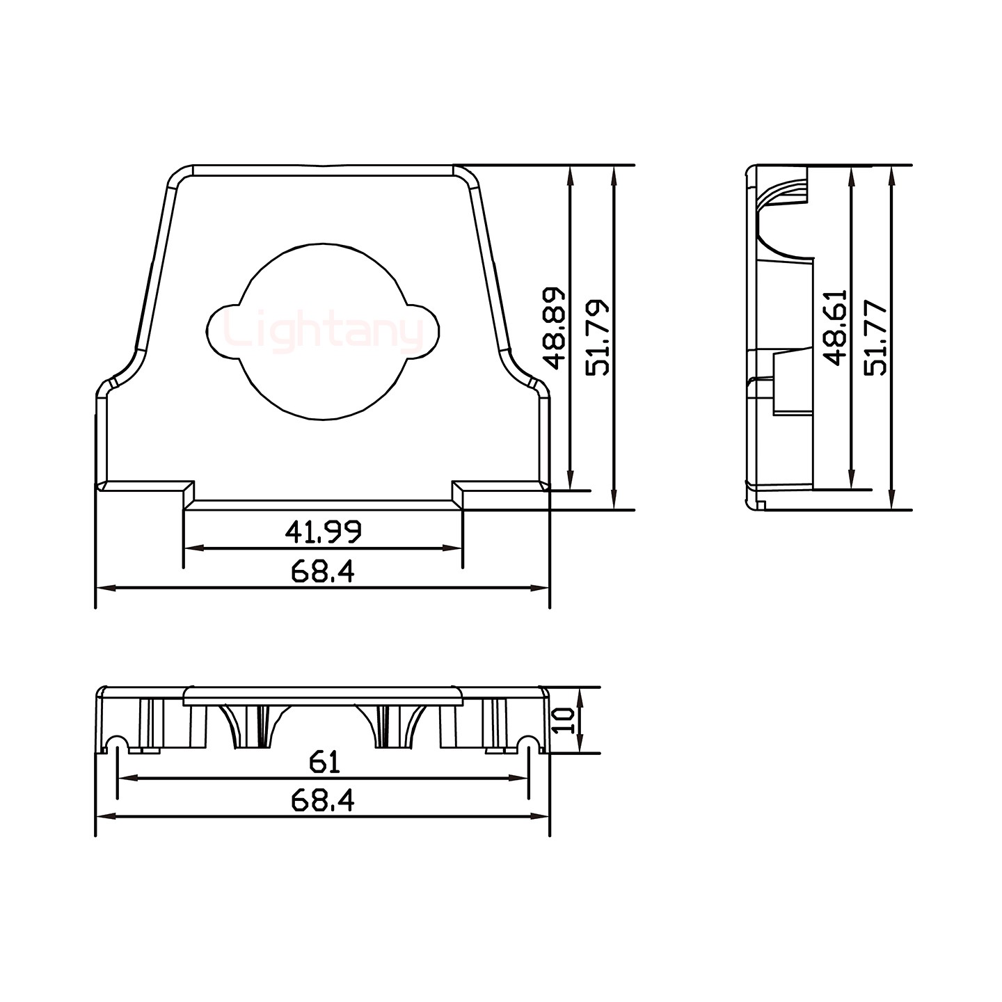 36W4公短體焊線40A+50P金屬外殼2252三個出線孔12mm