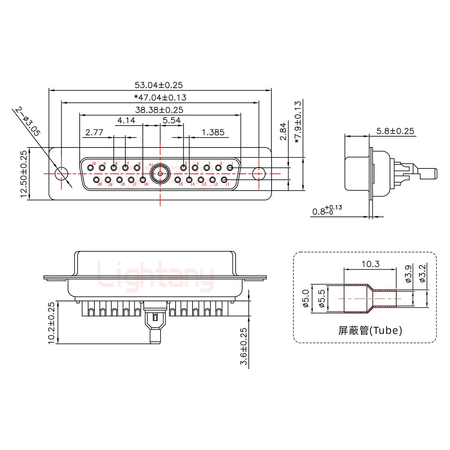 21W1母頭焊線+防水接頭/線徑5~11mm/射頻同軸50歐姆