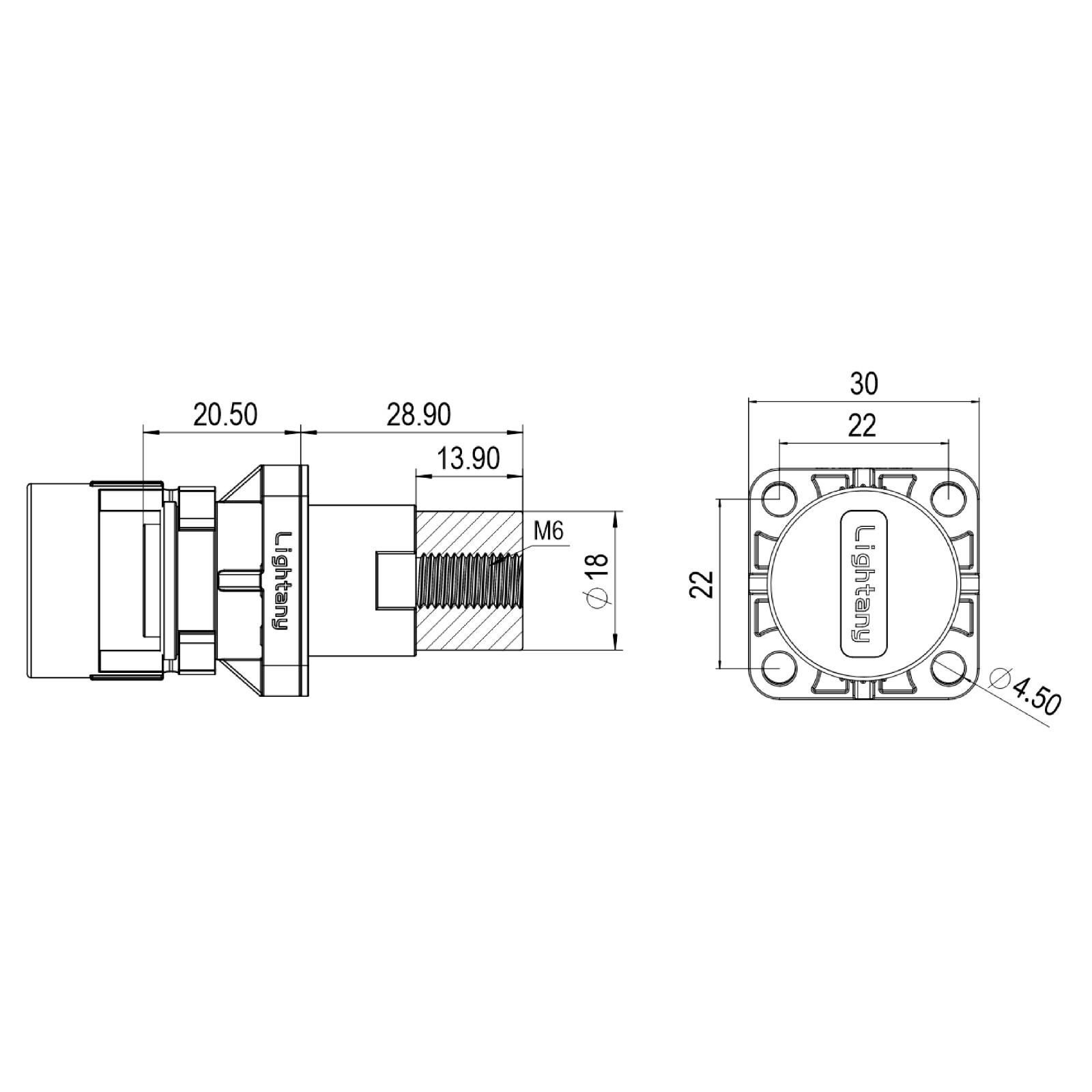 LTC12SI-M1BL內(nèi)螺紋插座 250/300/350A 黑色