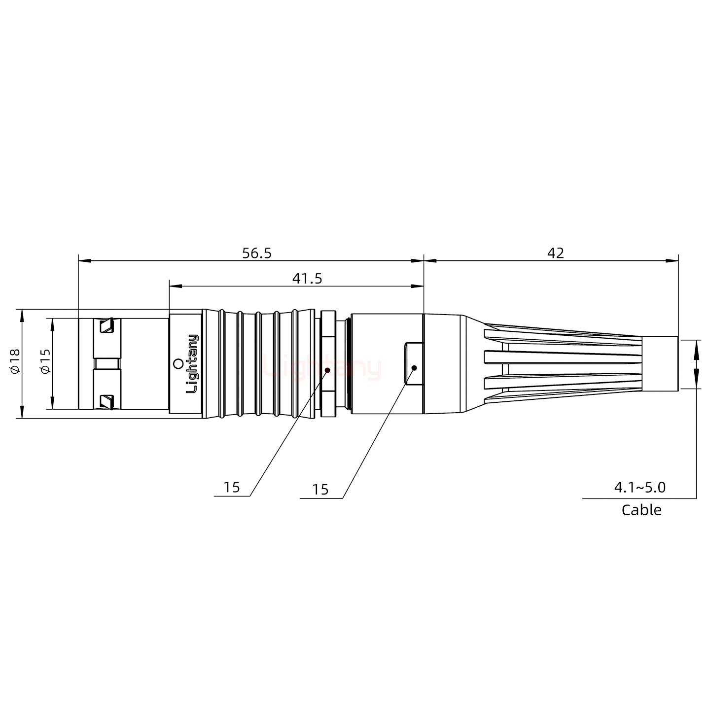 FGG.3B.005.CLAM52Z帶護(hù)套直式插頭