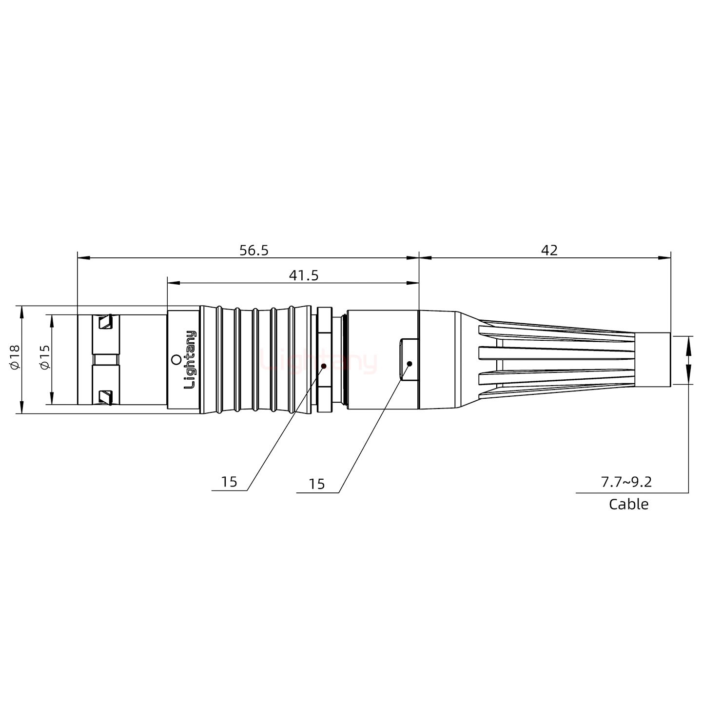 FGG.3B.005.CLAD92Z帶護(hù)套直式插頭