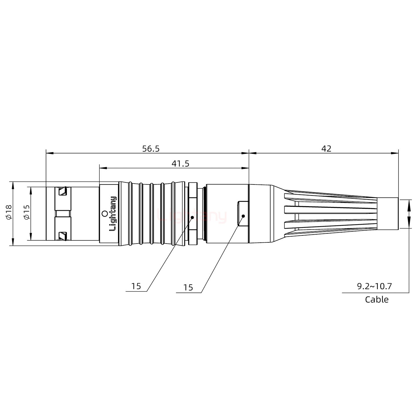 FGG.3B.008.CLAD10Z帶護(hù)套直式插頭