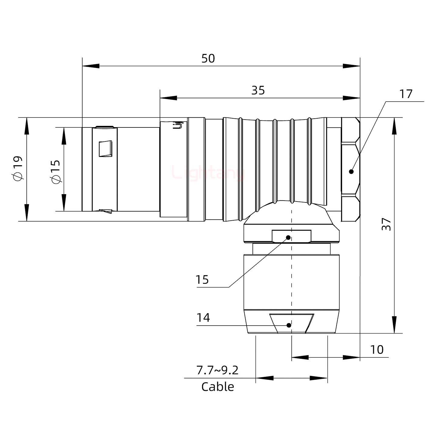 FHG.3B.002.CLAD92彎式插頭