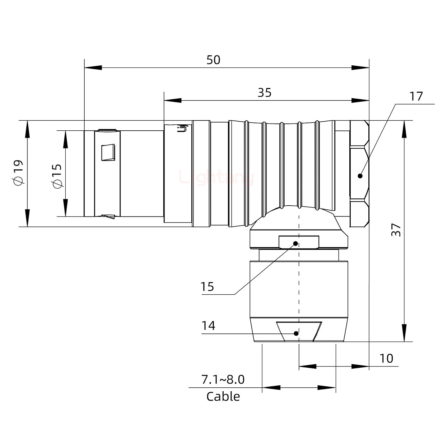 FHG.3B.006.CLAD82彎式插頭