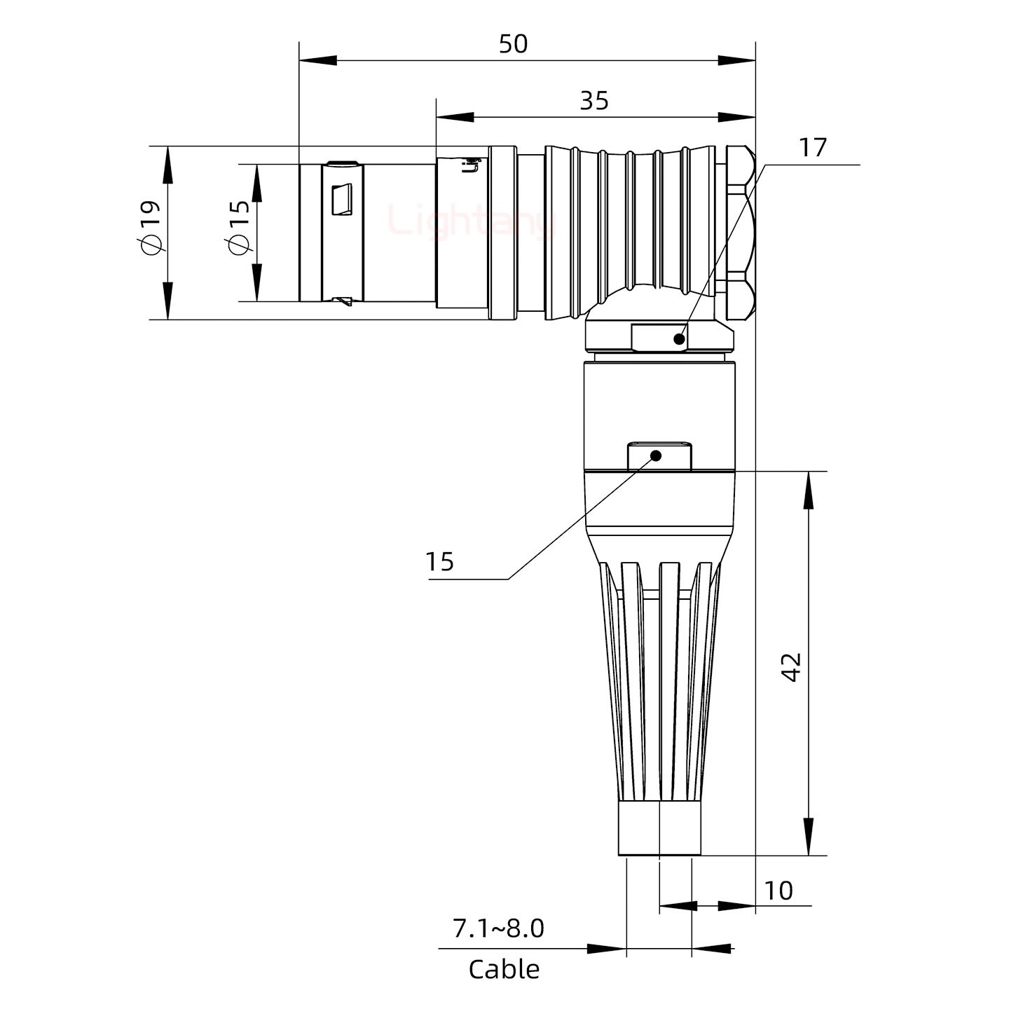 FHG.3B.002.CLAD82Z帶護(hù)套彎式插頭