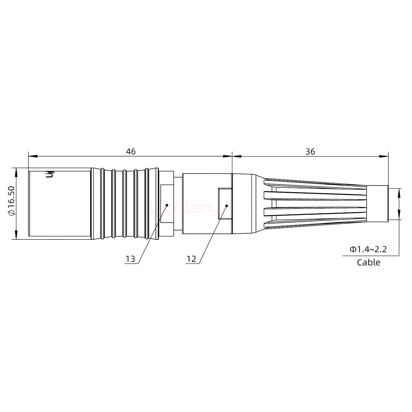 PHG.2B.002.CLLM21Z推拉自鎖帶護套浮動插座