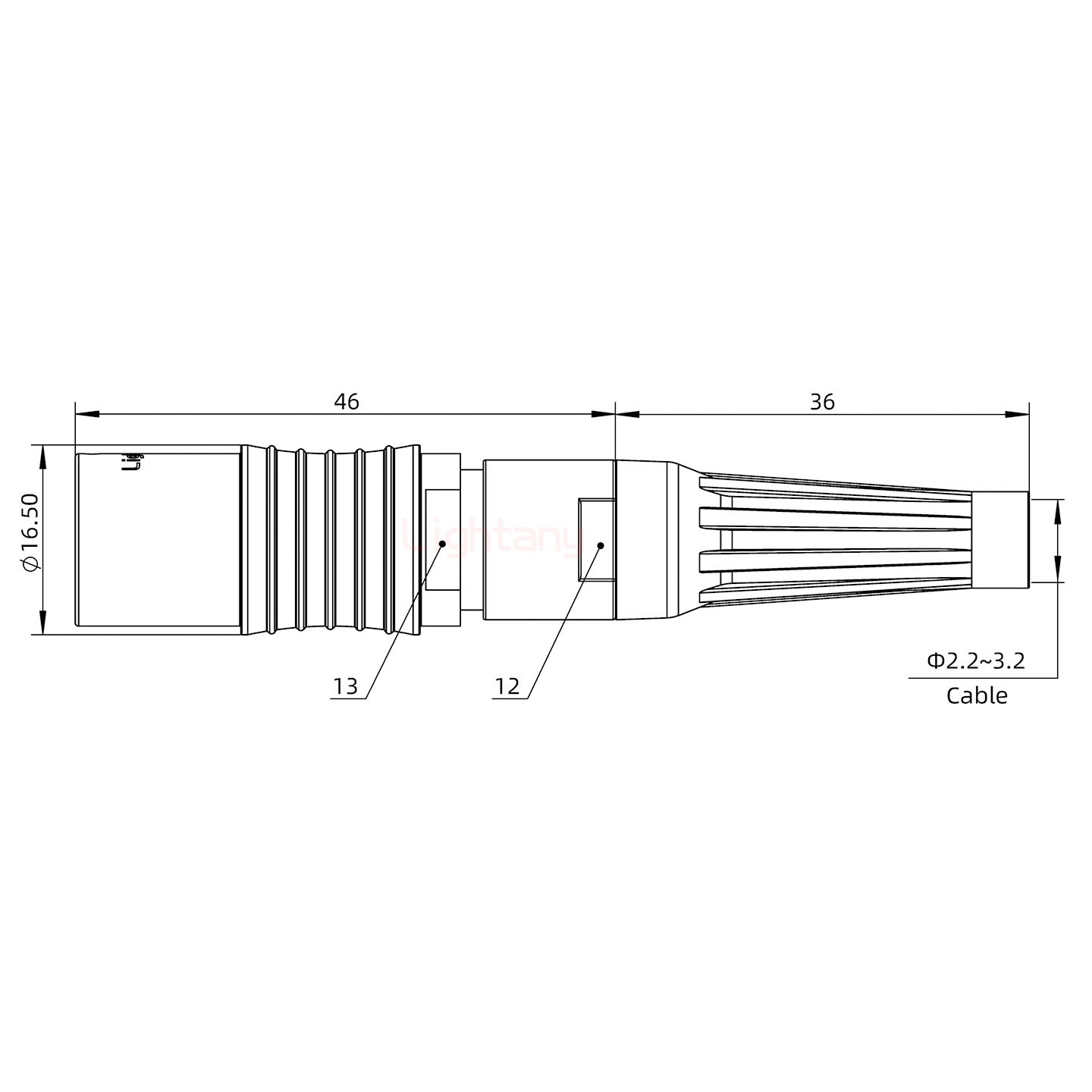 PHG.2B.003.CLLM31Z推拉自鎖帶護(hù)套浮動(dòng)插座