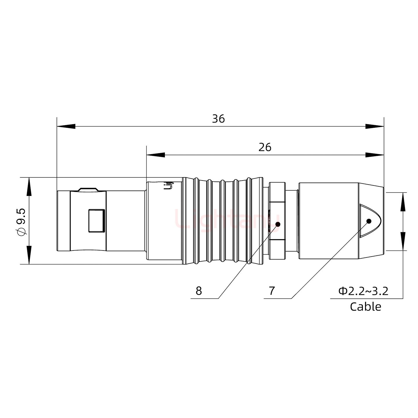 FGG.0B.002.CLAD31推拉自鎖直式插頭