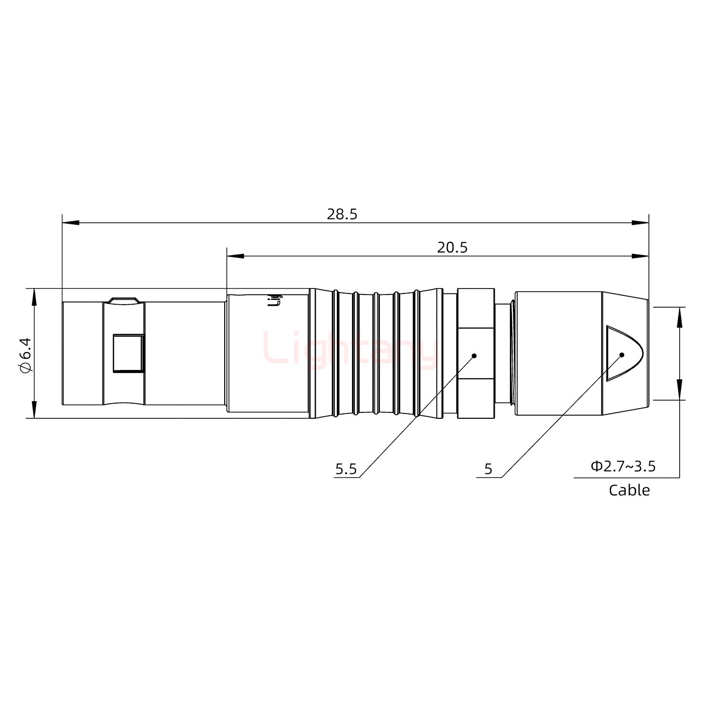 FGG.00.002.CLAD35推拉自鎖直式插頭