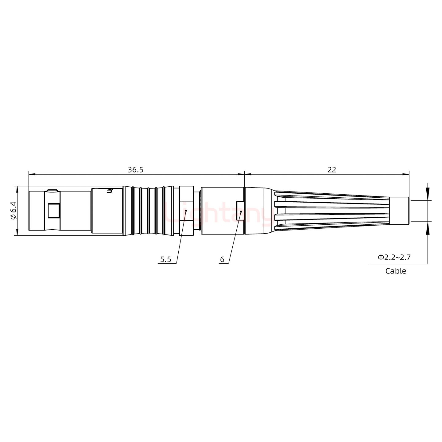 FGG.00.002.CLAD27Z帶護套直式插頭