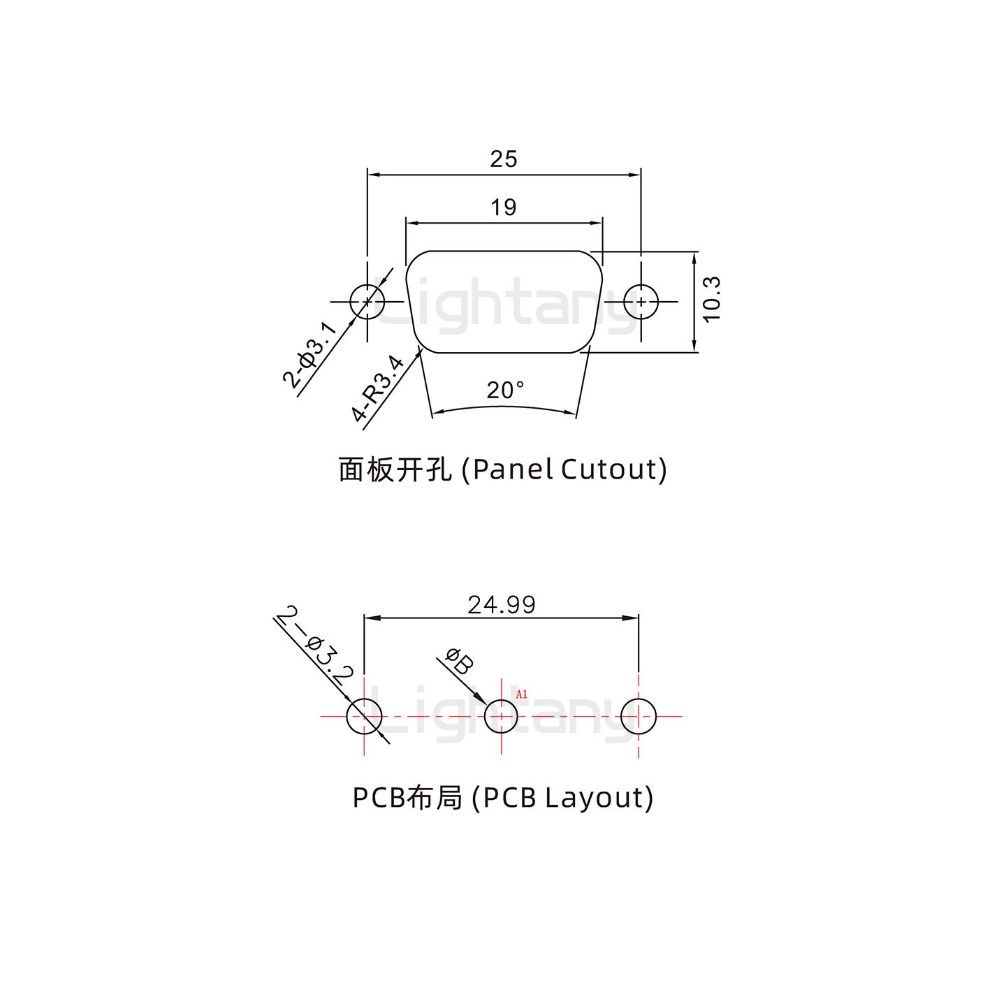 防水1W1母直插板/鉚魚叉/鎖螺絲/大電流40A