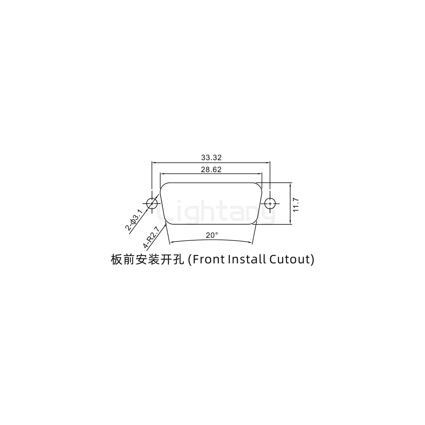 7W2母焊線式/鎖螺絲螺母+防水墊片/大電流40A