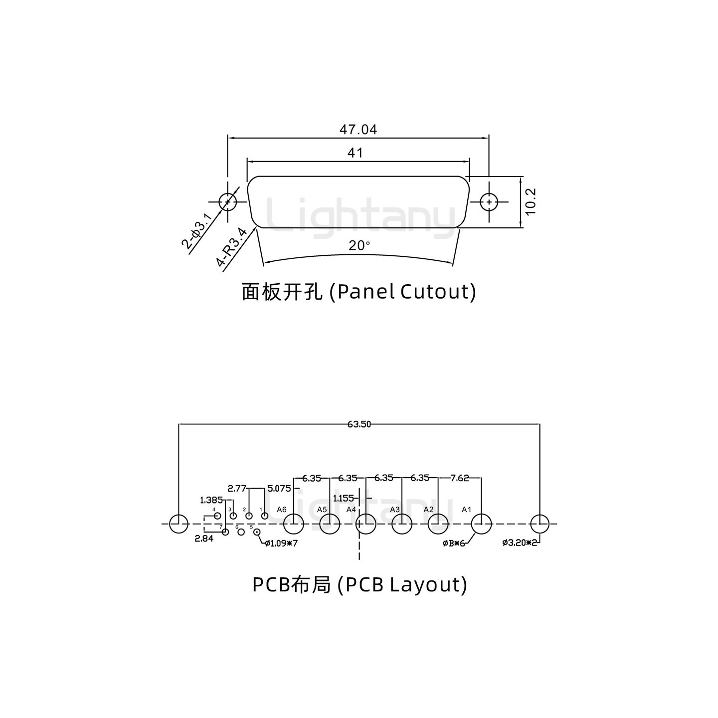 防水13W6B母直插板/鉚魚(yú)叉/鎖螺絲/大電流40A