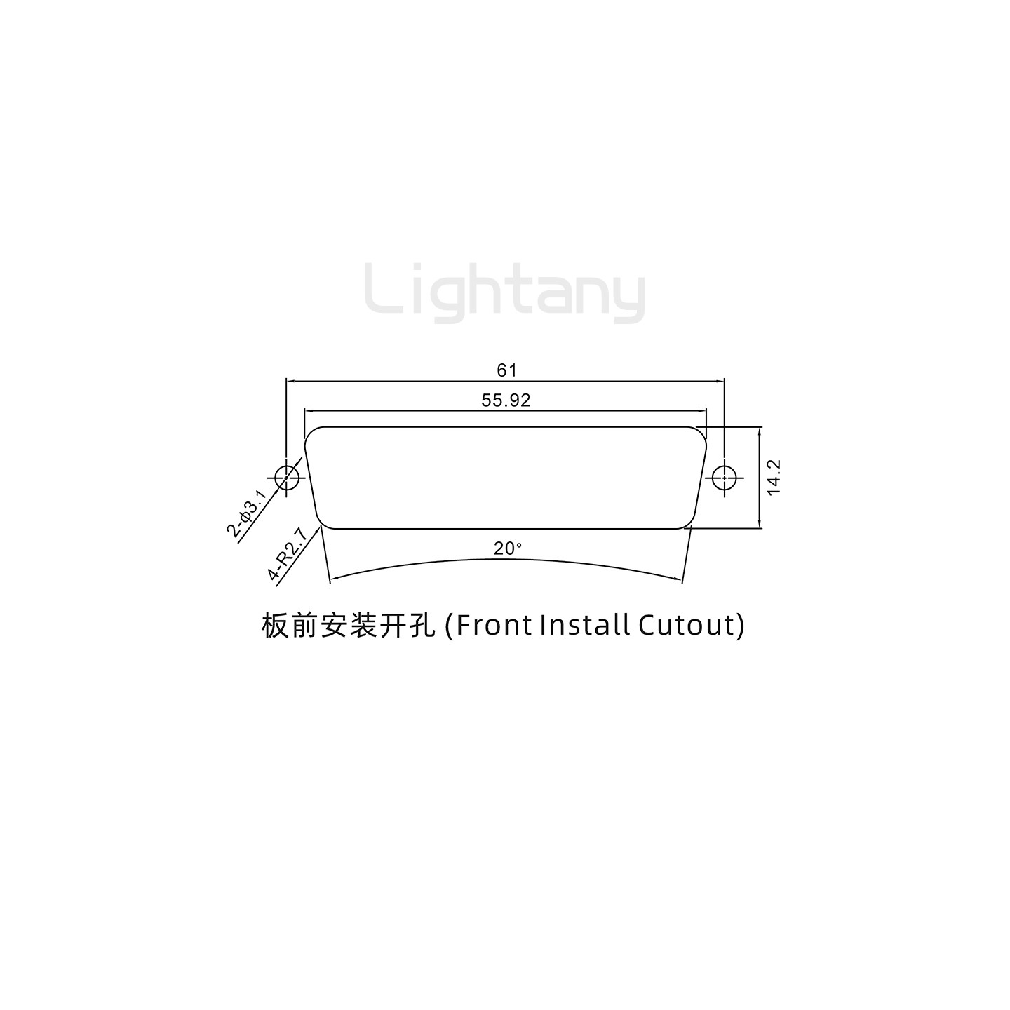 43W2母焊線式/鎖螺絲螺母+防水墊片/大電流40A