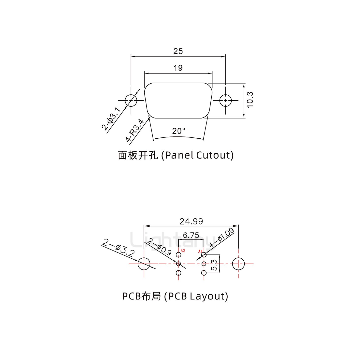 防水2V2母直插板/鉚魚(yú)叉/鎖螺絲/射頻同軸50歐姆