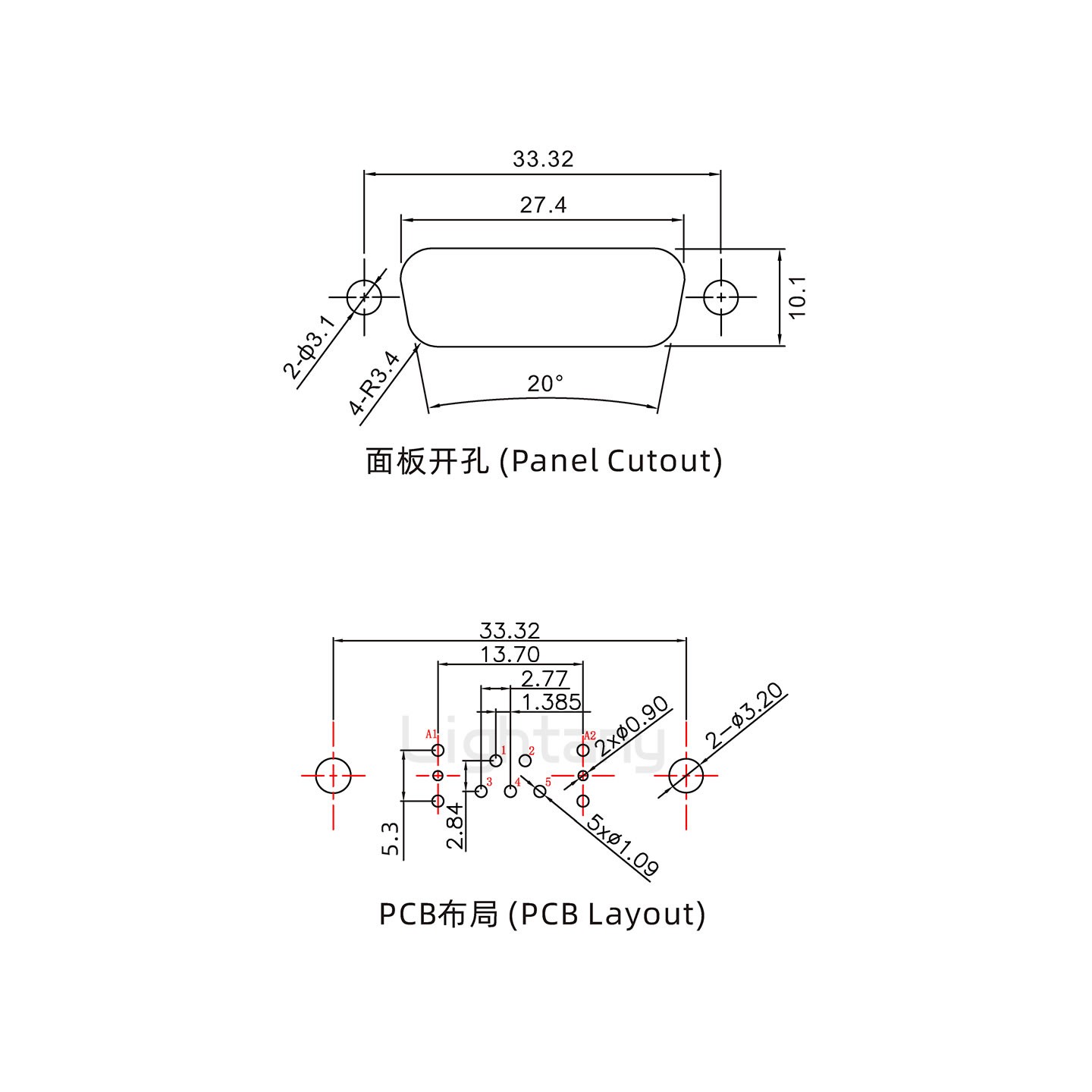 防水7W2公直插板/鉚魚叉/鎖螺絲/射頻同軸50歐姆