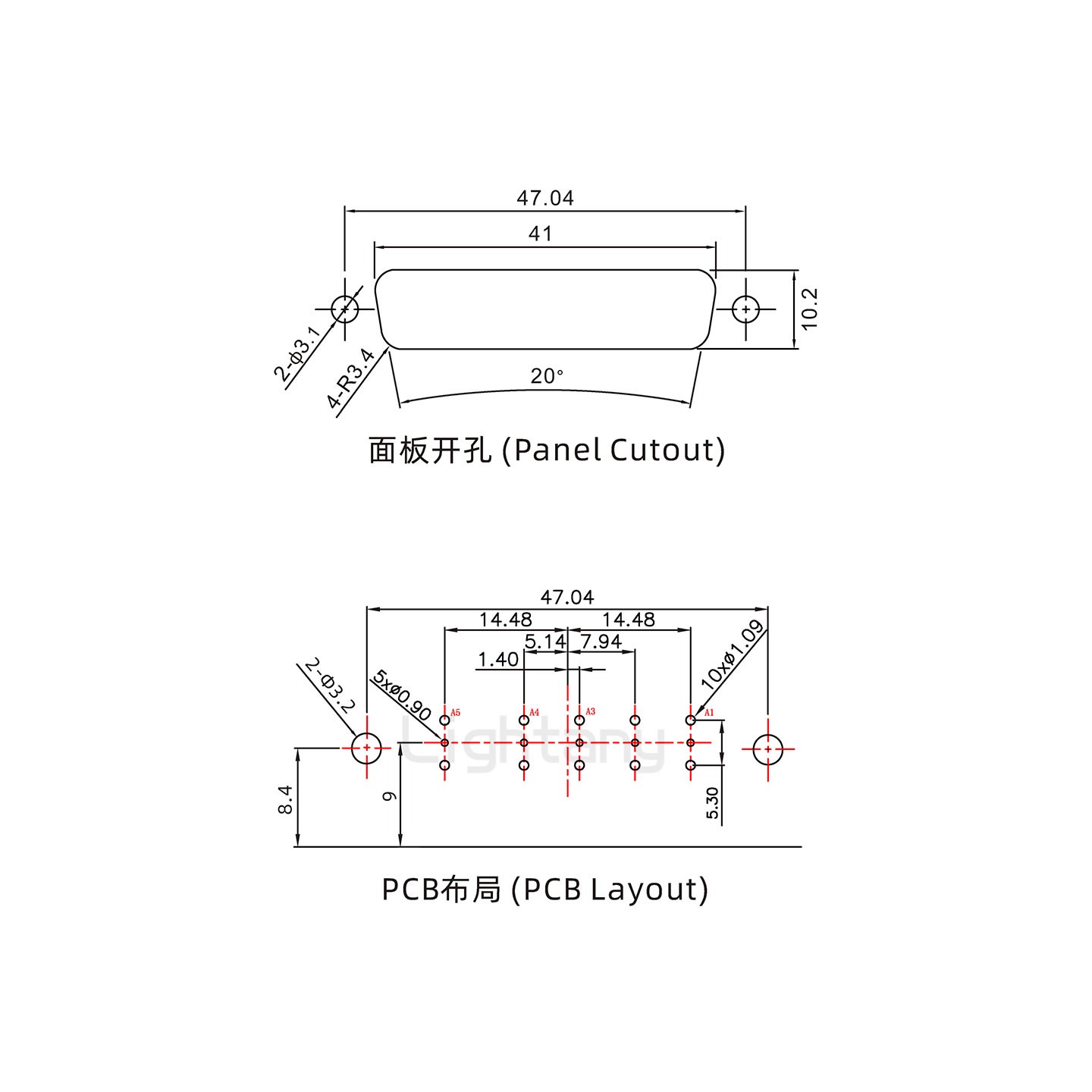 防水5W5母彎插板/鉚支架/鎖螺絲/射頻同軸50歐姆