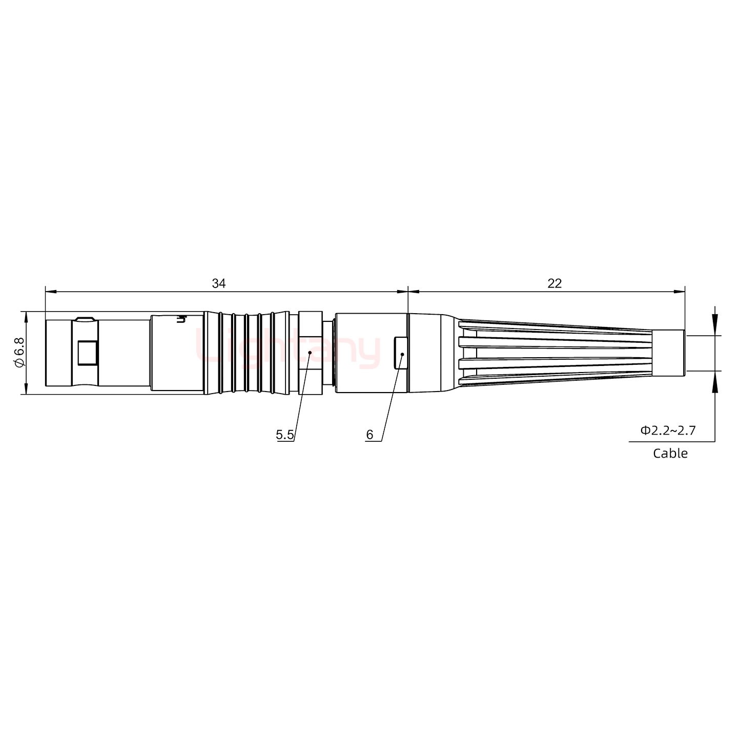 PHG.00.003.CLLD27Z推拉自鎖帶護(hù)套浮動插座