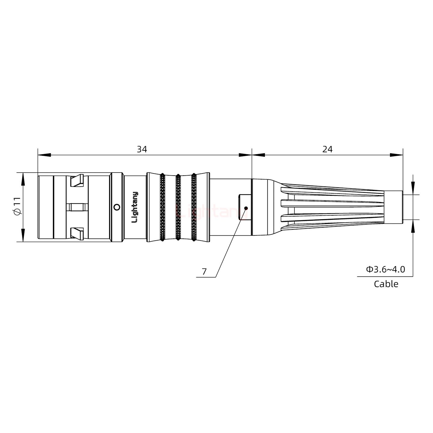 FGG.0K.009.CLAC40Z推拉自鎖帶護套直式插頭