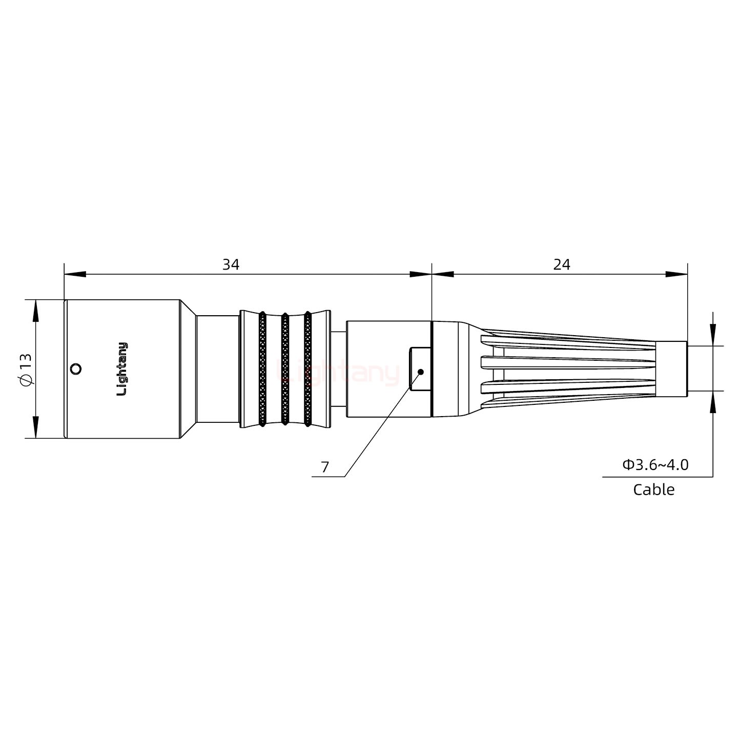 PHG.0K.002.CLLC40Z推拉自鎖帶護套浮動插座