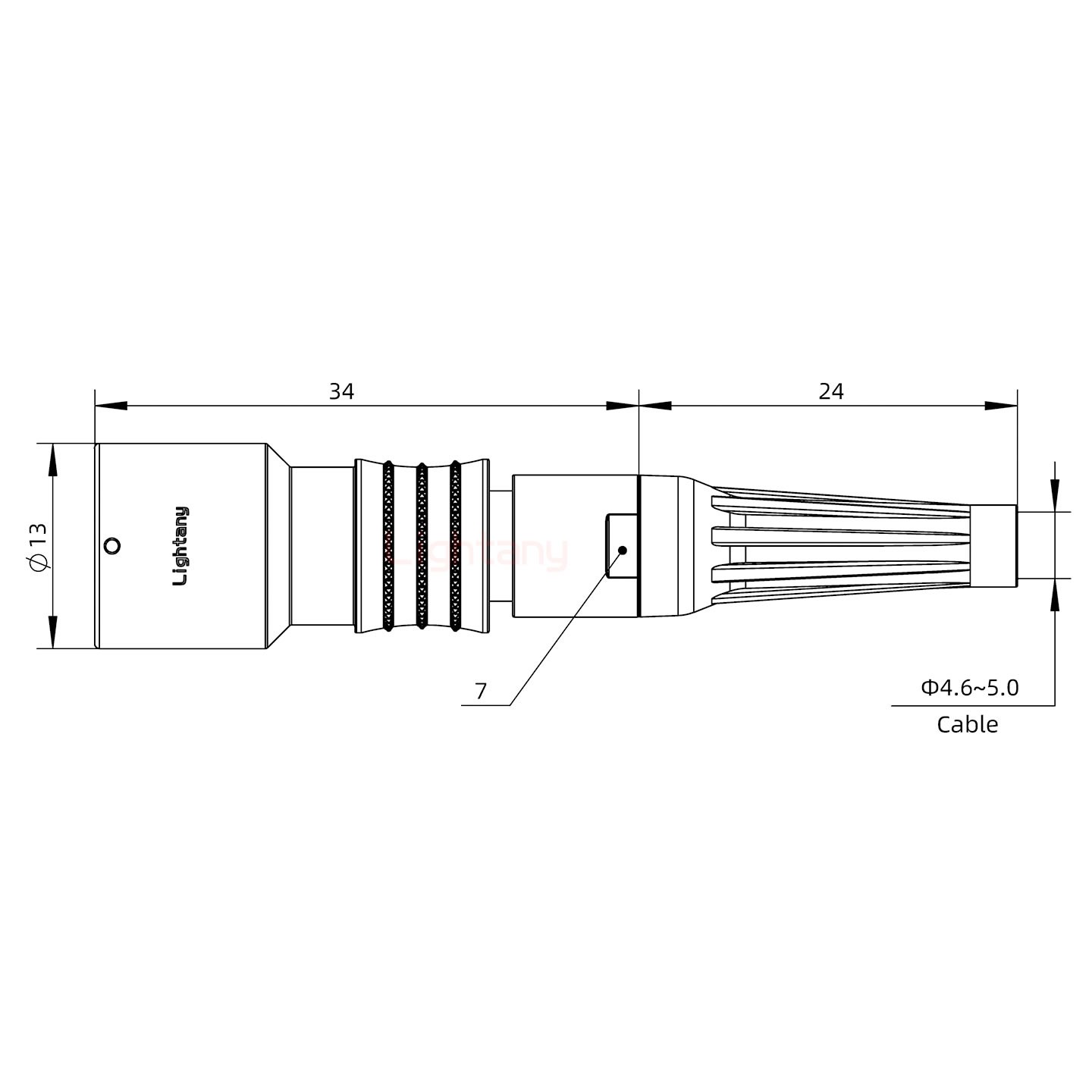 PHG.0K.005.CLLC50Z推拉自鎖帶護套浮動插座