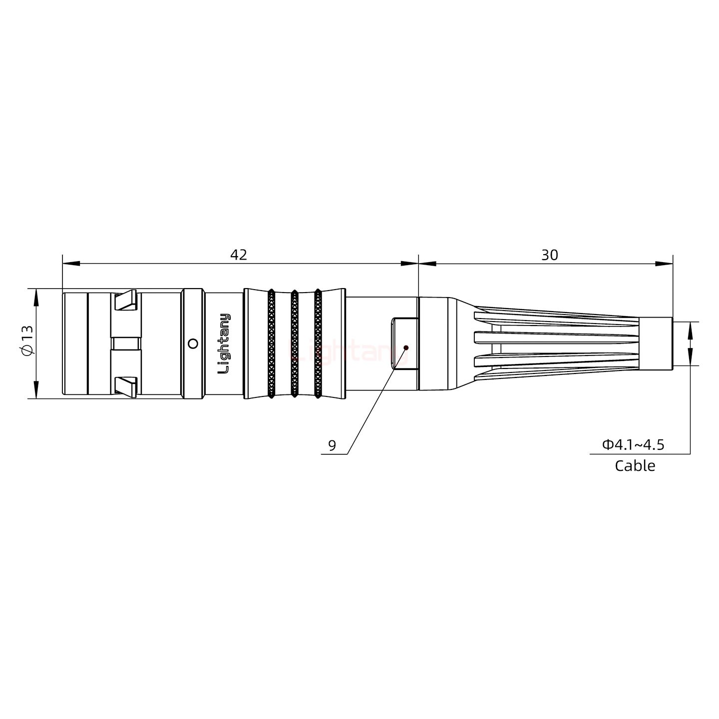 FGG.1K.002.CLAC45Z推拉自鎖帶護套直式插頭