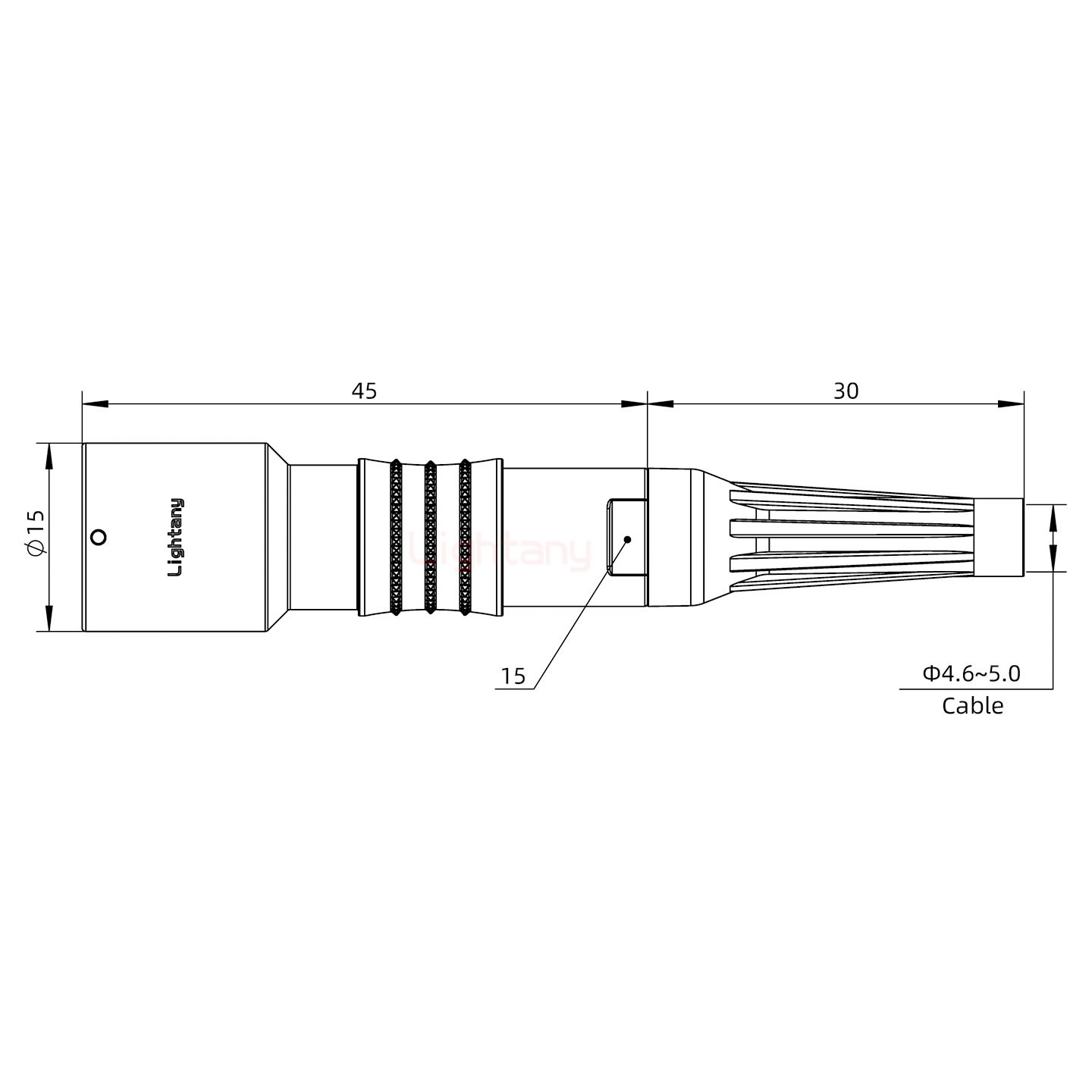 PHG.1K.002.CLAC50Z推拉自鎖帶護套浮動插座