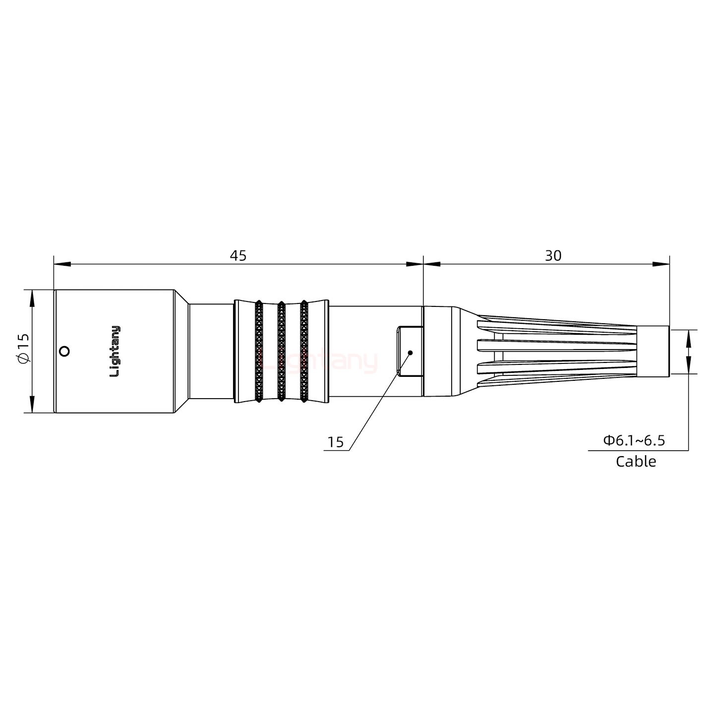 PHG.1K.002.CLAC65Z推拉自鎖帶護(hù)套浮動(dòng)插座