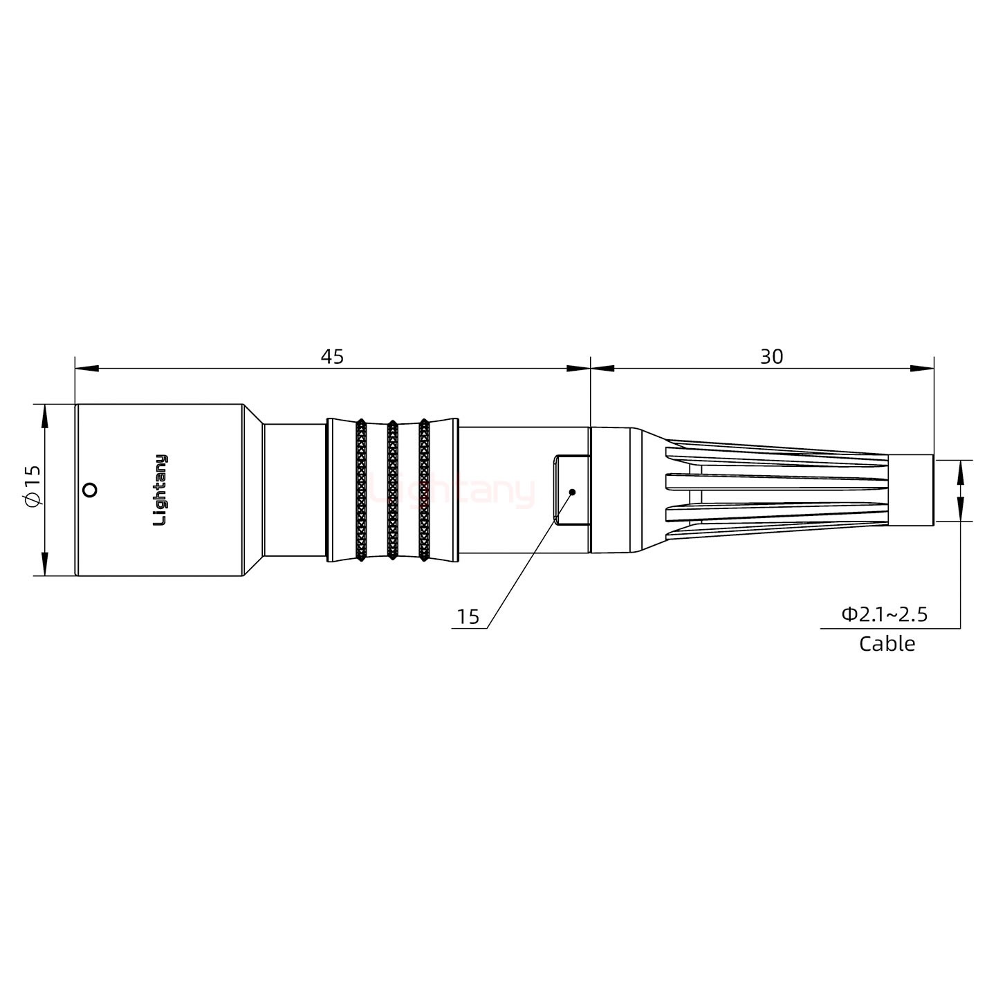 PHG.1K.003.CLAC25Z推拉自鎖帶護(hù)套浮動(dòng)插座